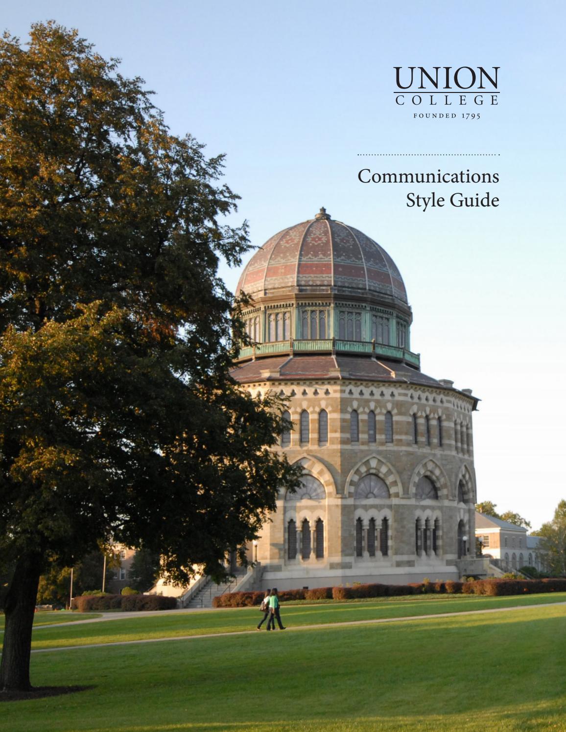 Union College Style Guide by Union College Issuu