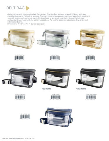 Capri Designs Clearly Fashion Clear Bag and Accessory 灯饰目录 第 IX 春季 2020 零售 第 14 页