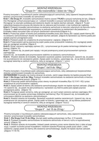 Car Seat JUPITER+SPS Manual Instruction 2020 第 19 页