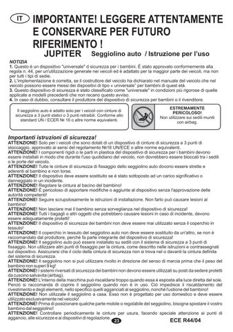 Car Seat JUPITER+SPS Manual Instruction 2020 第 23 页