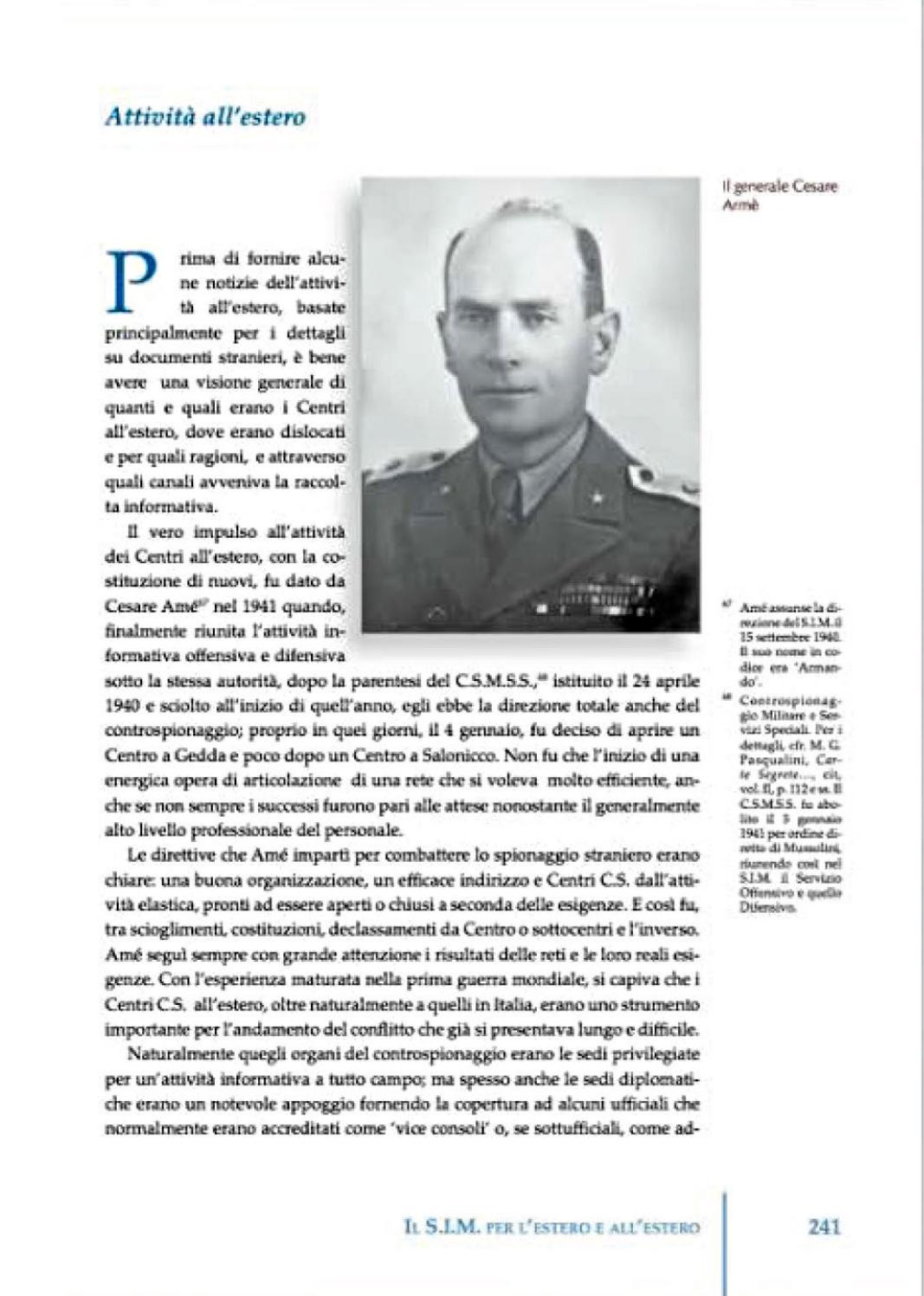 CARTE SEGRETE DELL'INTELLIGENCE ITALIANA IL S.I.M. IN ARCHIVI STRANIERI