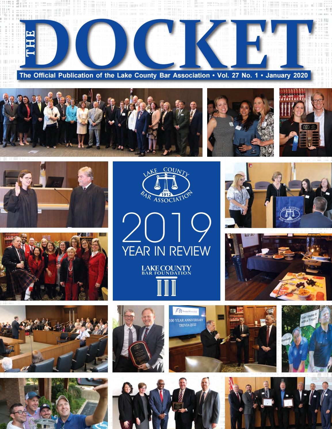 The Docket Year in Review 2019 Town Square Publications by Town