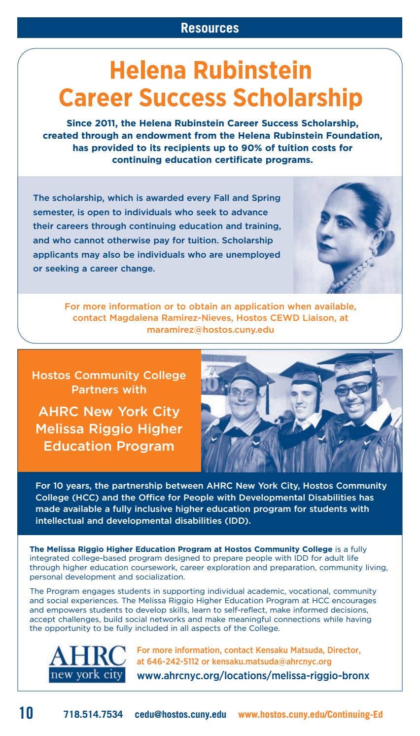 Spring 2020 Continuing Education Catalog by Hostos Community College