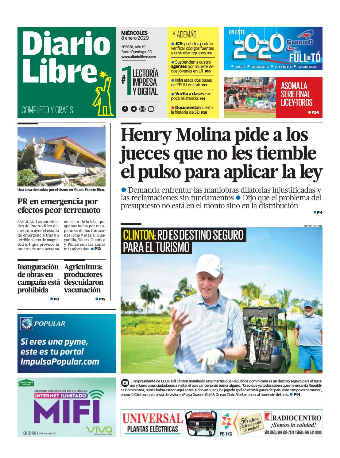 Miércoles, 8 de enero de 2020 by Diario Libre - Issuu
