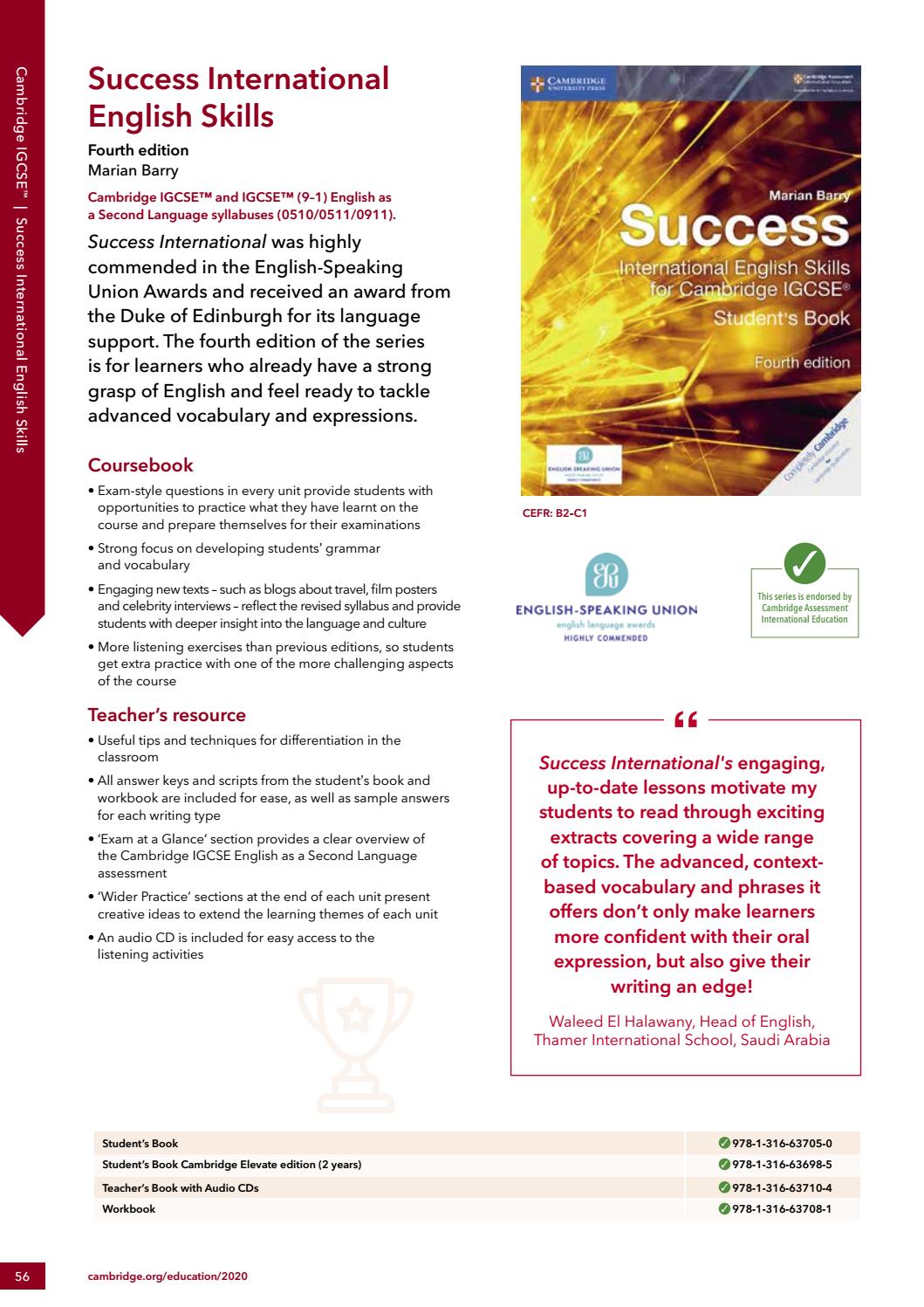 Cambridge International Catalog 2020 by Cambridge University Press