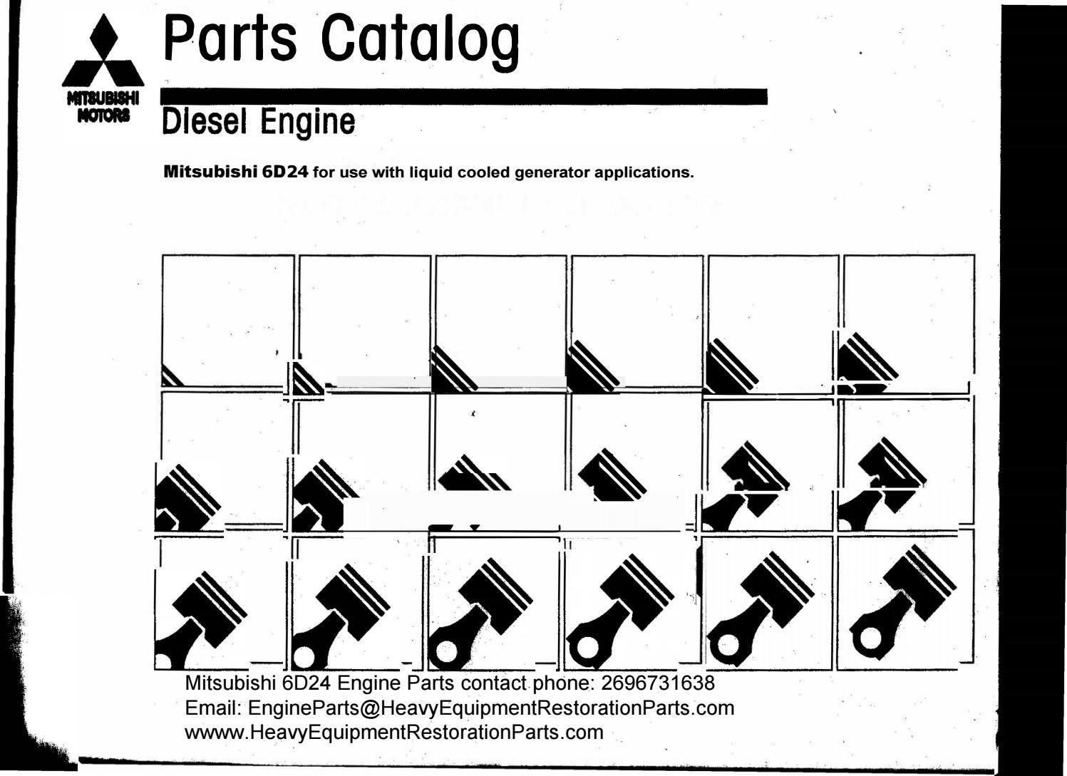 Mitsubishi 6D24 Diesel Generator Engine Parts Manual by engineparts2