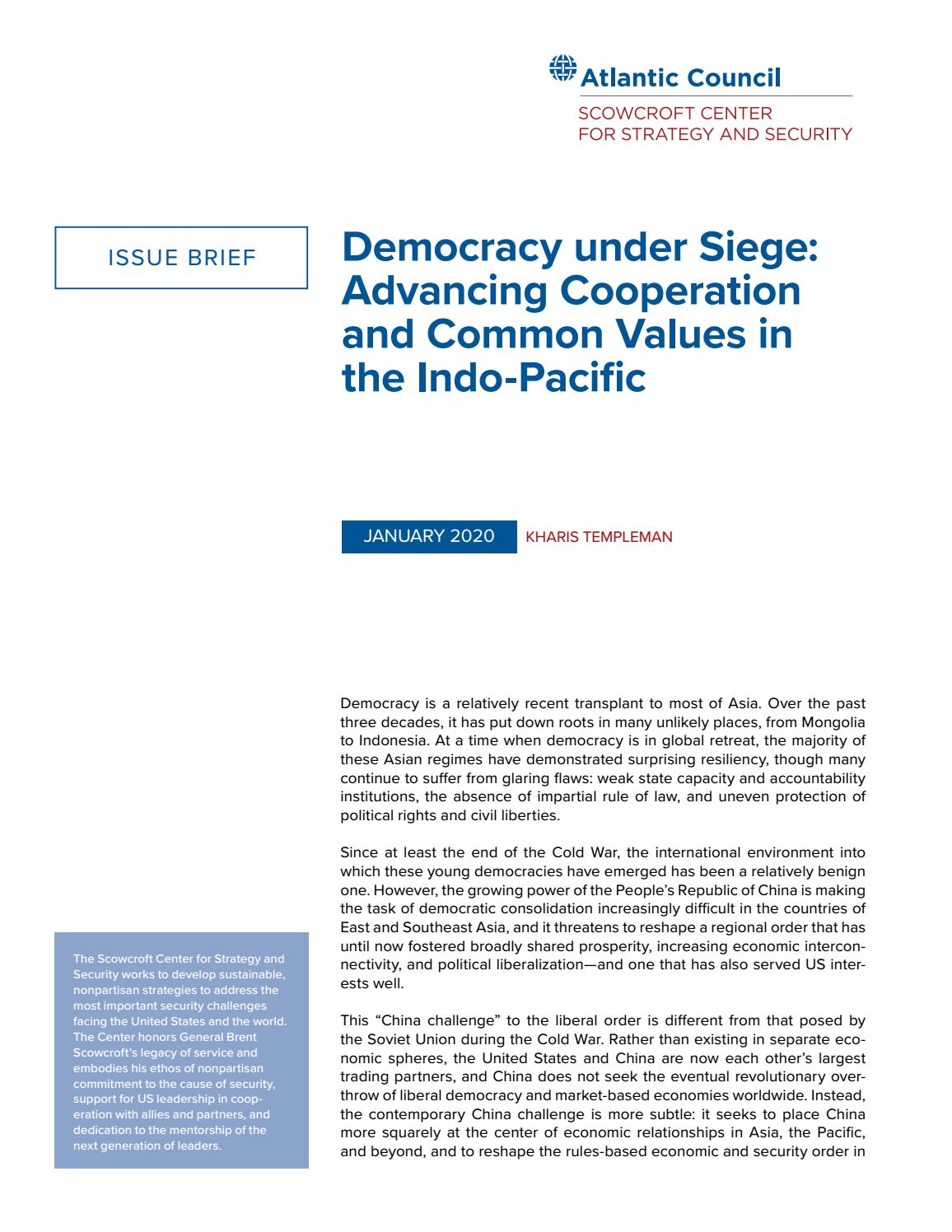 Democracy Under Siege Advancing Cooperation And Mon