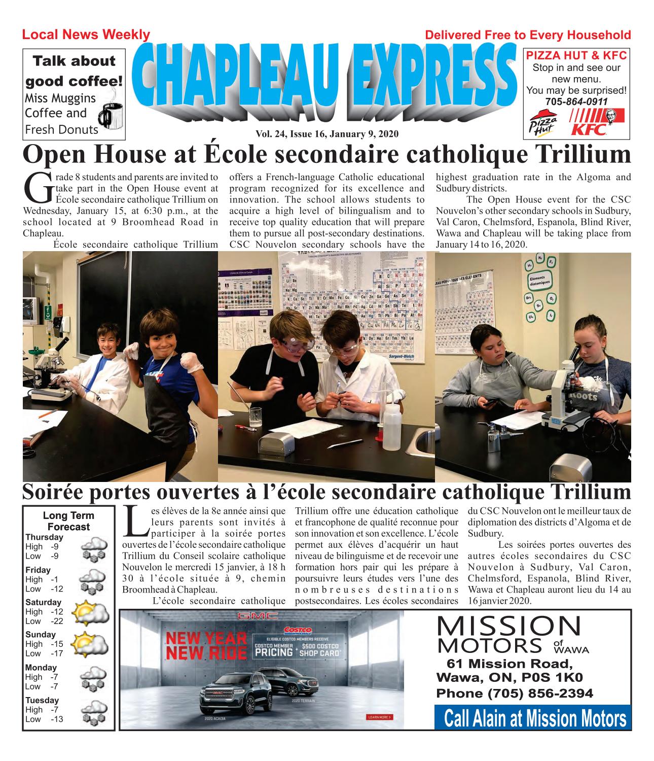 01092020 January 9 2020 by The Chapleau Express Issuu