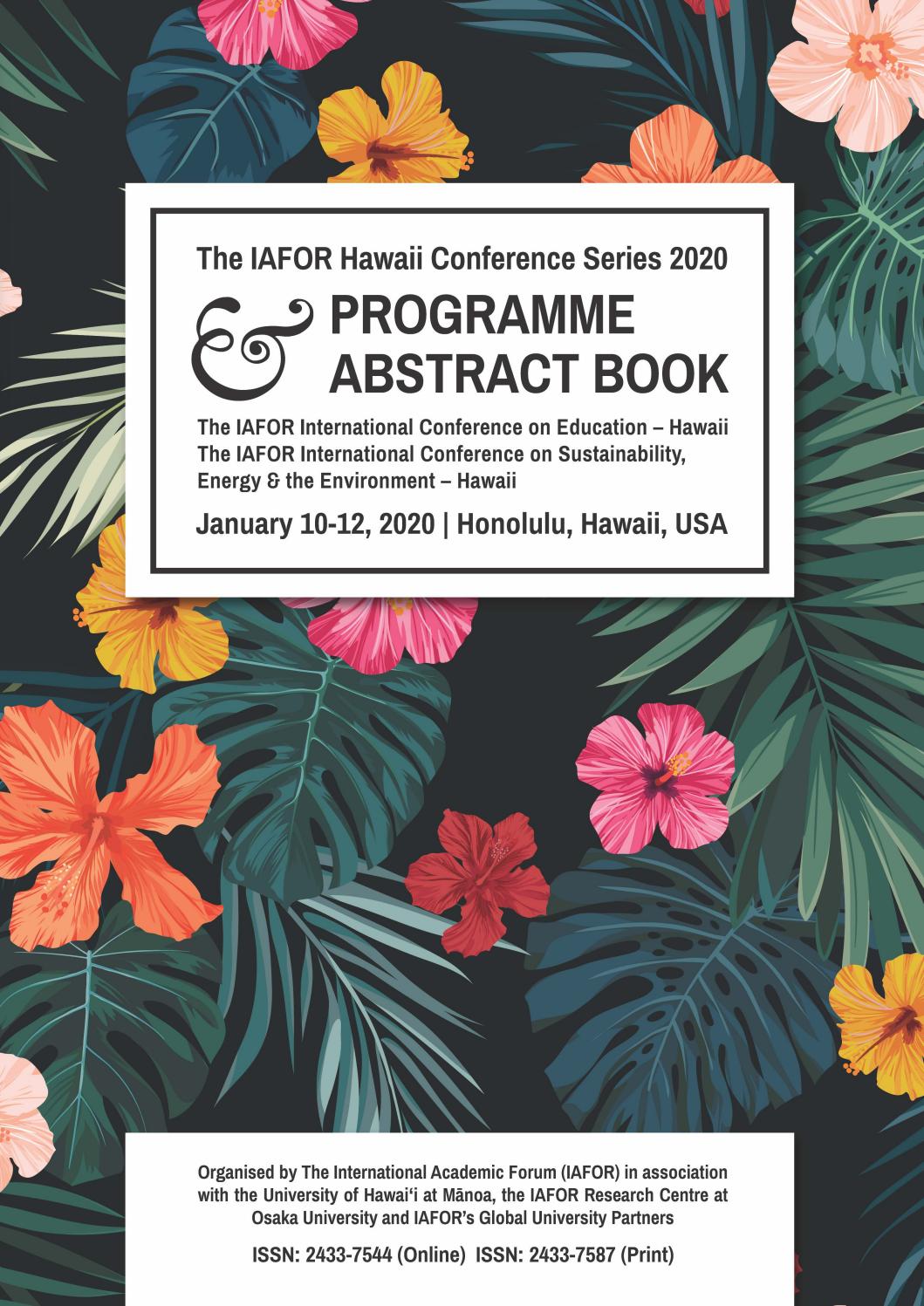 Hawaii2020 Official Conference Programme and Abstract Book by