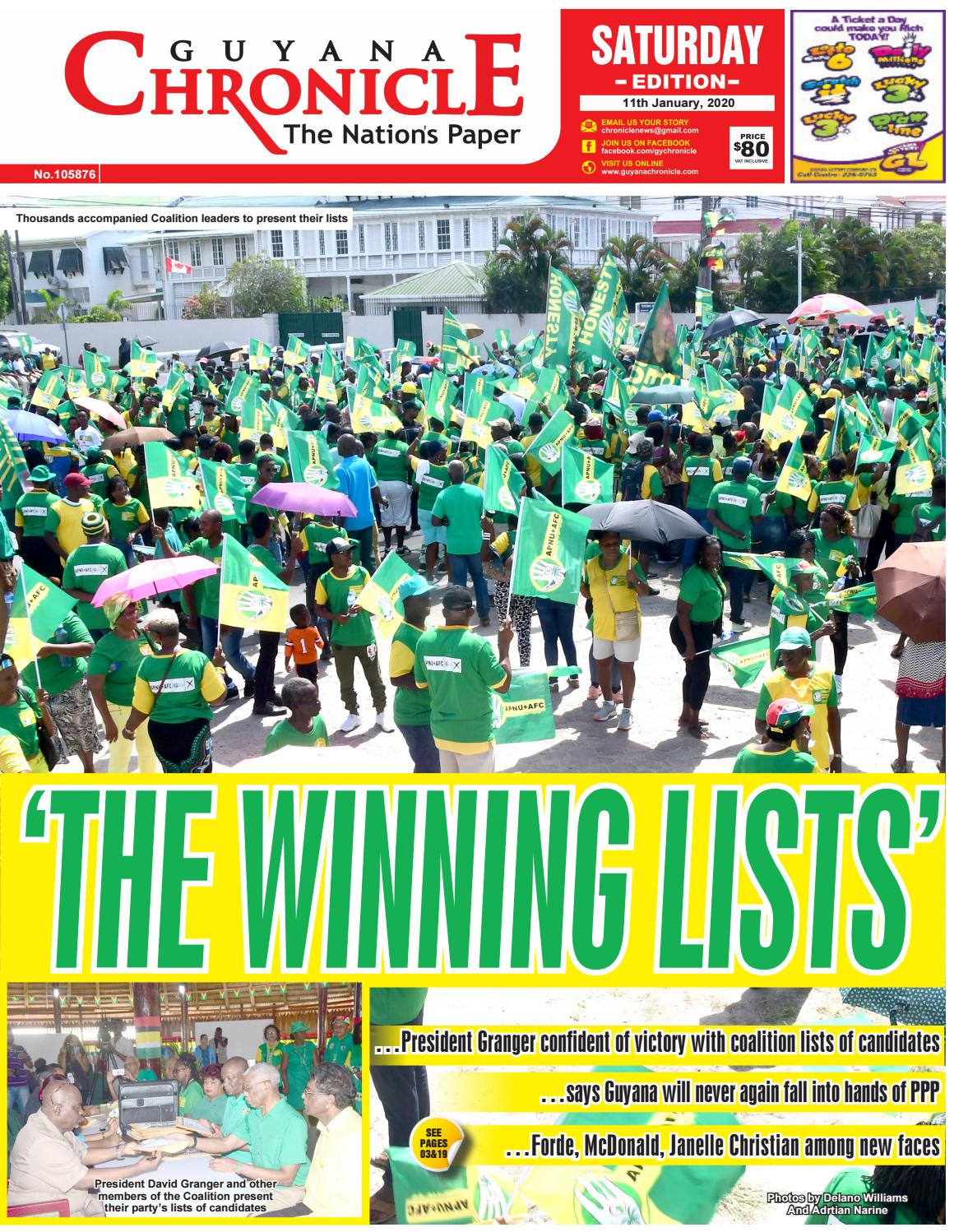 Guyana Chronicle Epaper 01 11 2019 By Guyana Chronicle E Paper Issuu
