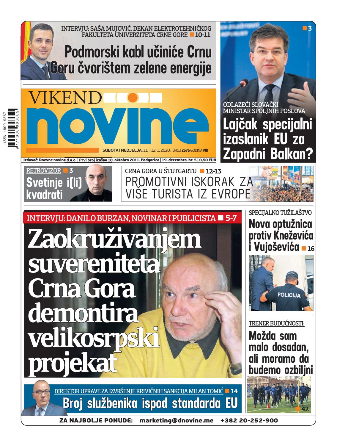 Dnevne novine 11-12. januar 2020. by Dnevne Novine - Issuu