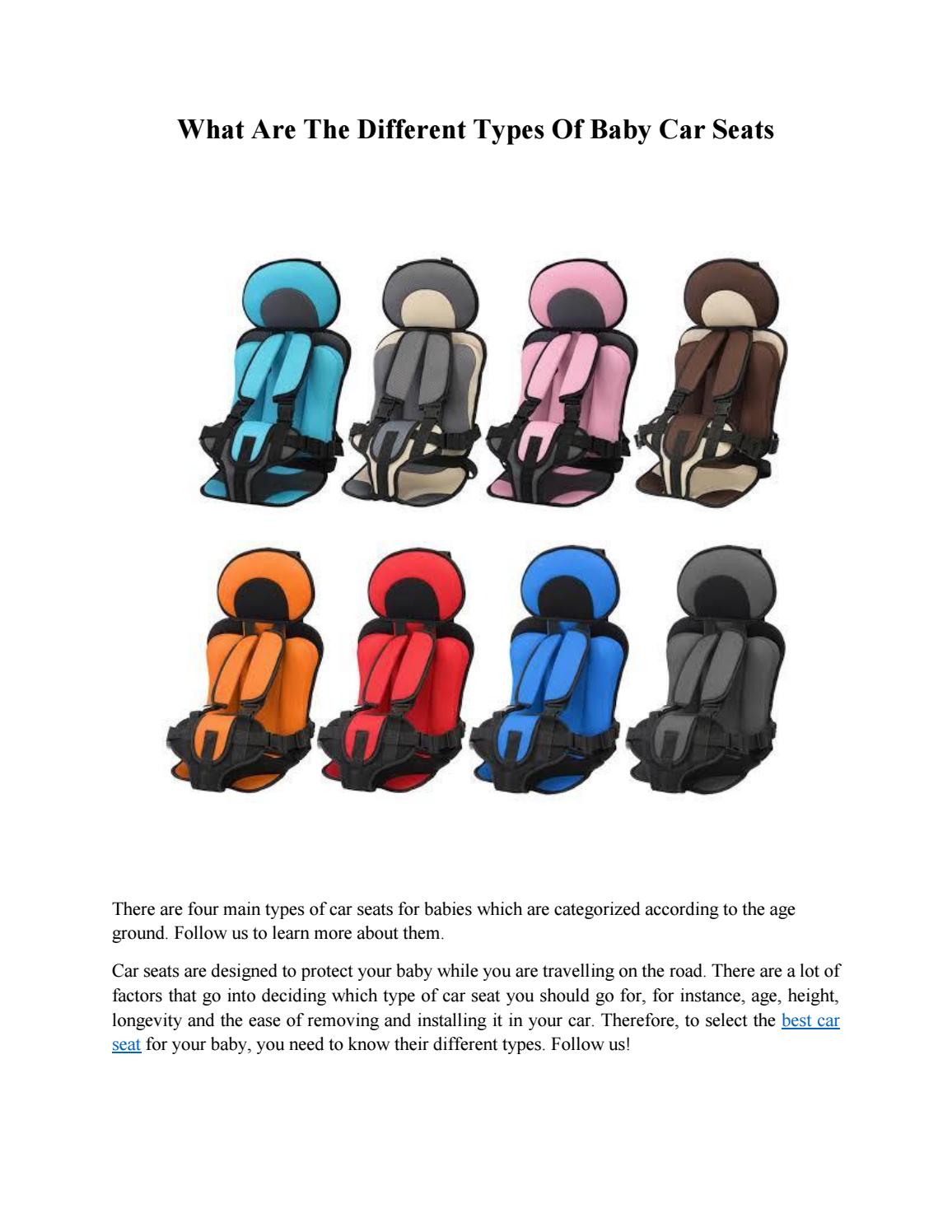 What Are The Different Types Of Baby Car Seats by PartsCargo Issuu
