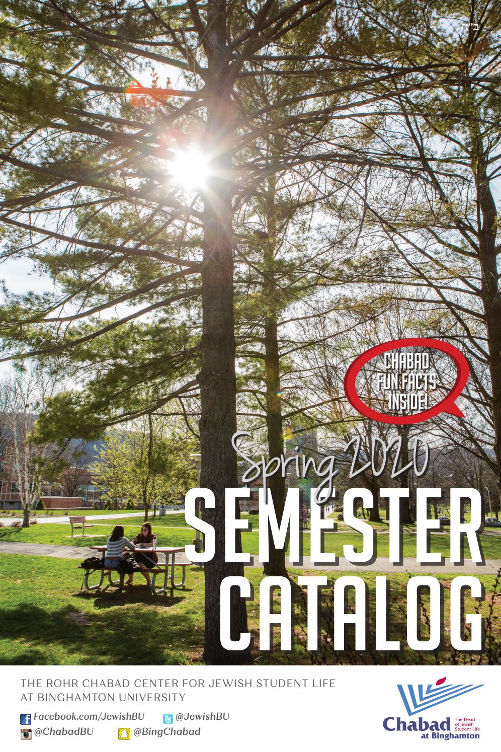 Spring '20 Semester Catalog by Chabad Binghamton Issuu
