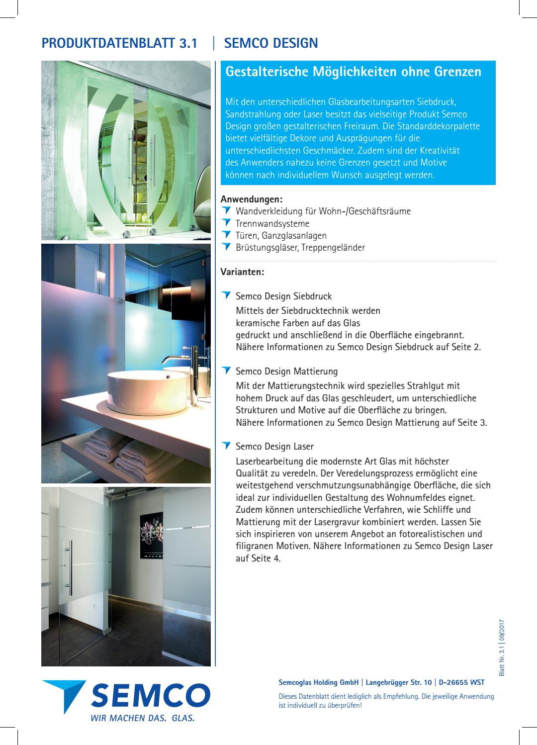 Semco Design Semco Design Produktdatenblatt by Semcoglas - Issuu