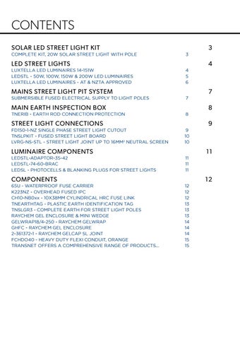 TransNet NZ Ltd 灯饰目录 · Street 灯饰 Solutions 第 2 页
