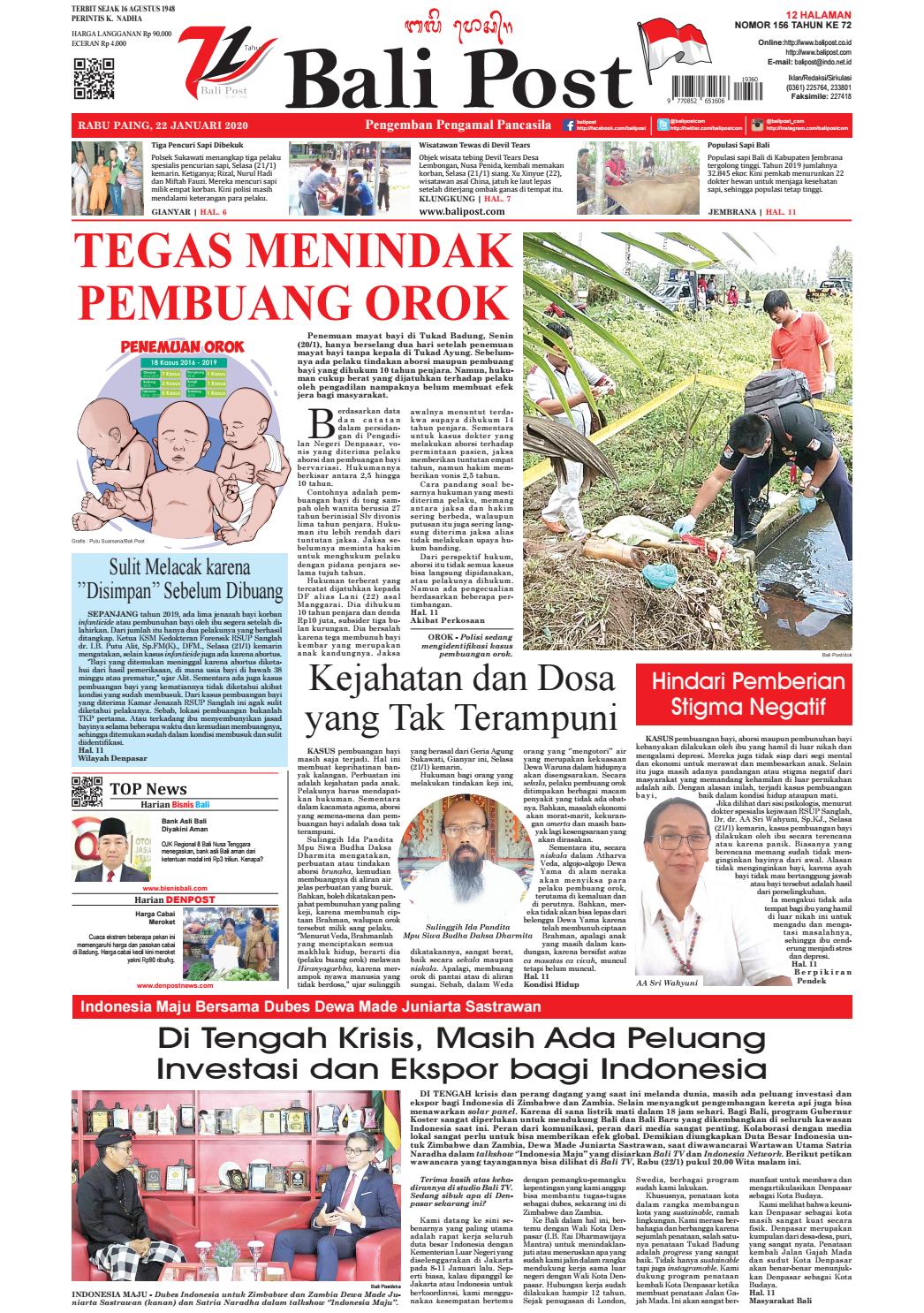 free gambar animasi Edisi Rabu 22 Januari 2020 Balipost Com By E Paper Kmb Issuu Terupdate