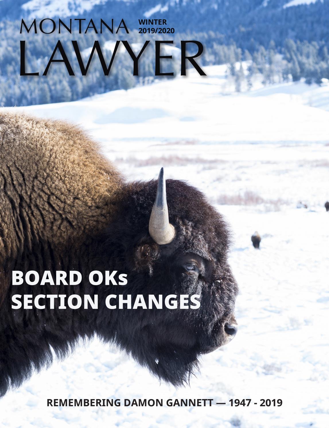 Winter 20192020 by State Bar of Montana Issuu