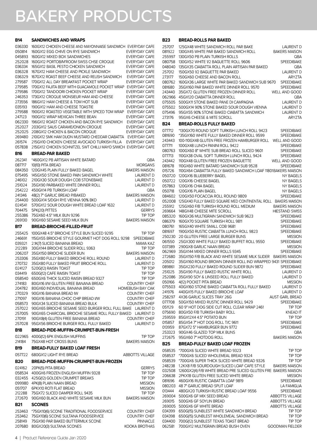 PFD Food Services Product Reference Guide NT by PFD Food Services - Issuu