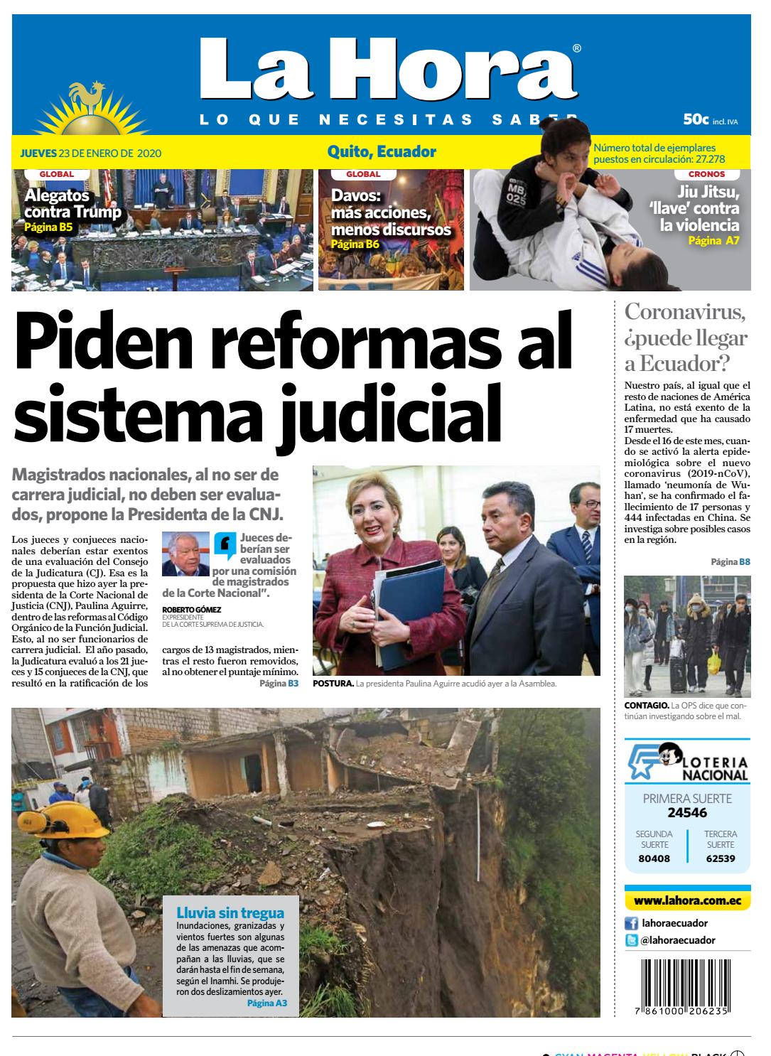 Quito 23 de enero de 2020 by LA HORA Ecuador Issuu