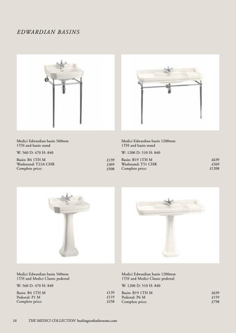 Burlington Bathrooms Medici 家具手册 2020 第 18 页