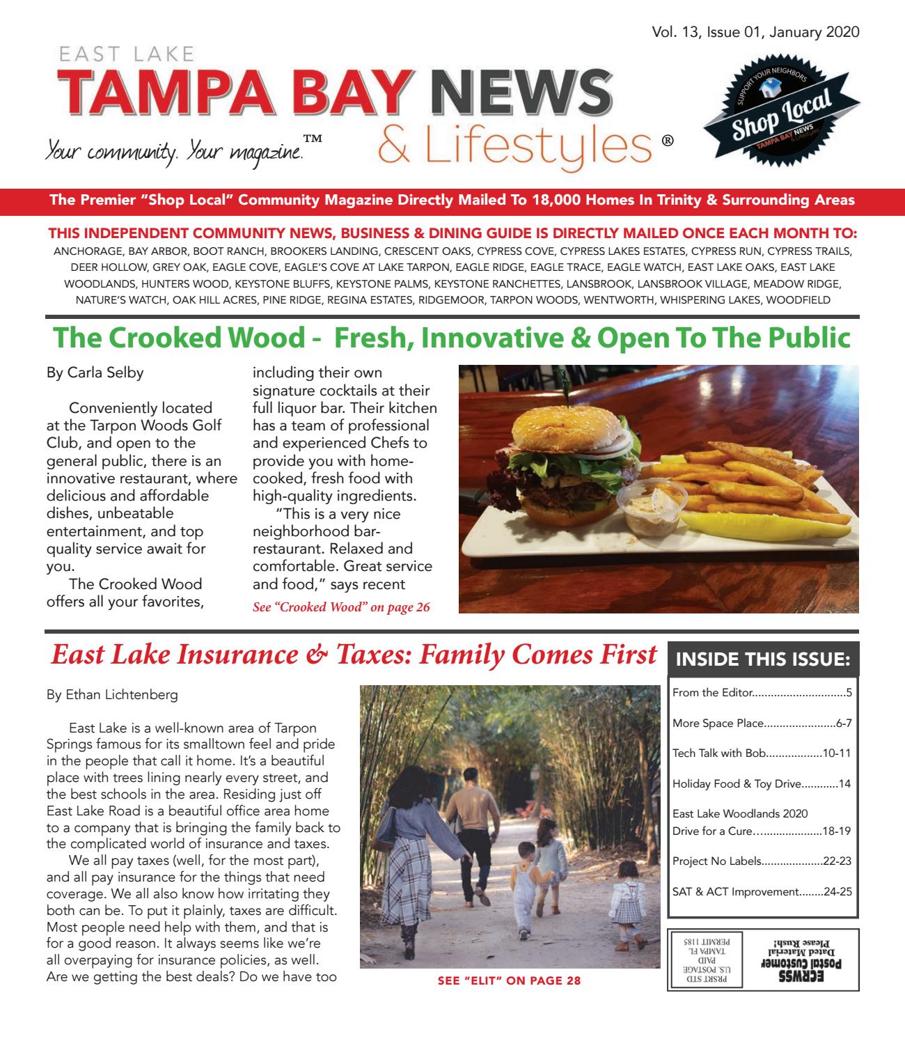 Tampa Bay News & Lifestyles. East Lake Edition, Vol. 13, Issue 1. by