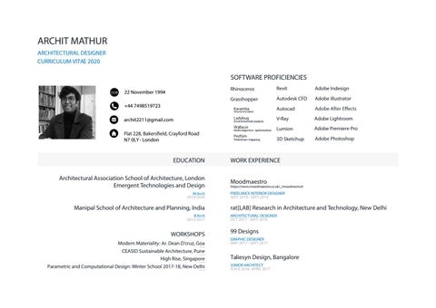Archit Mathur Computational and 建筑 Design Portfolio 2020 第 3 页