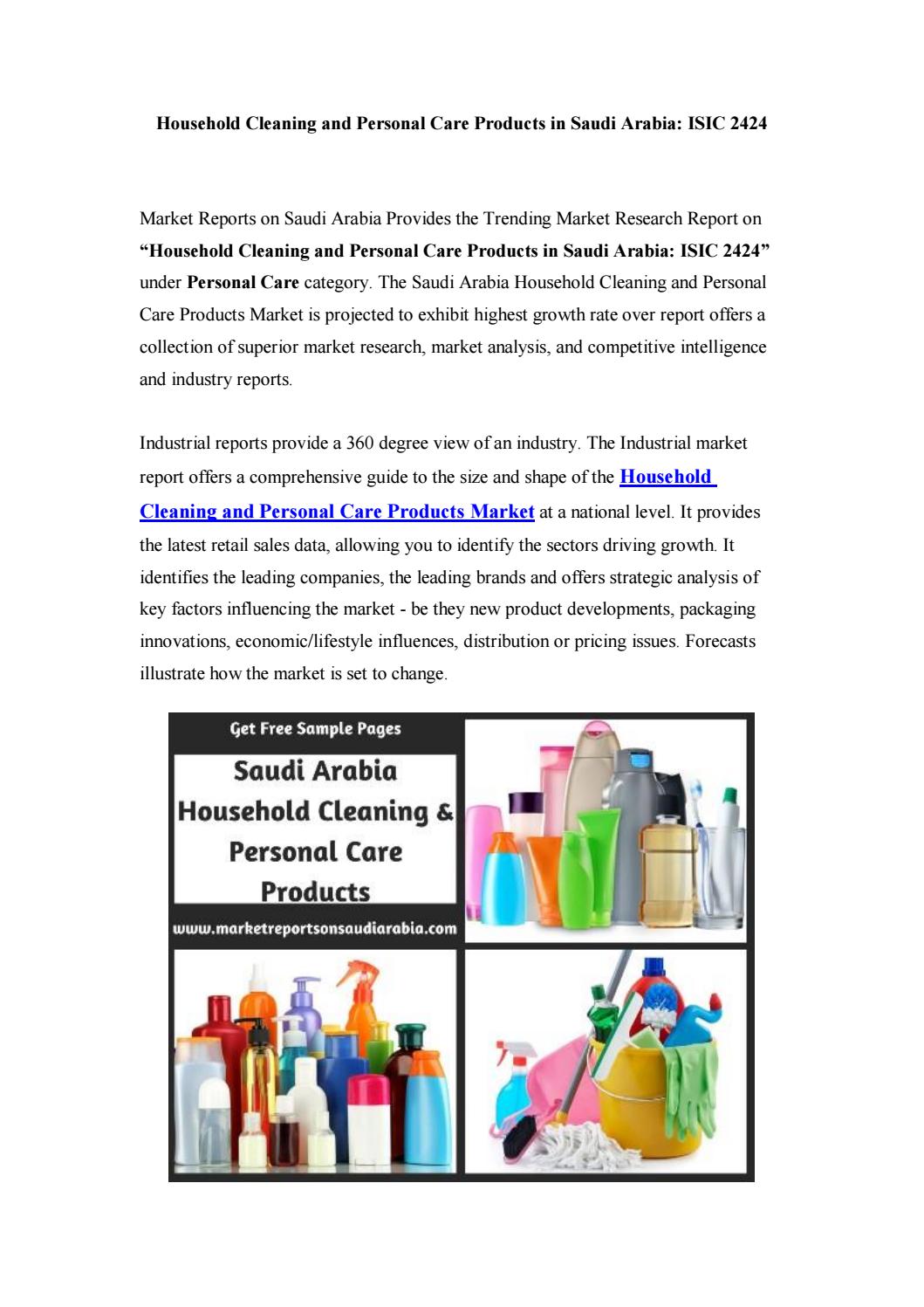 Saudi Arabia Household Cleaning and Personal Care Products Market