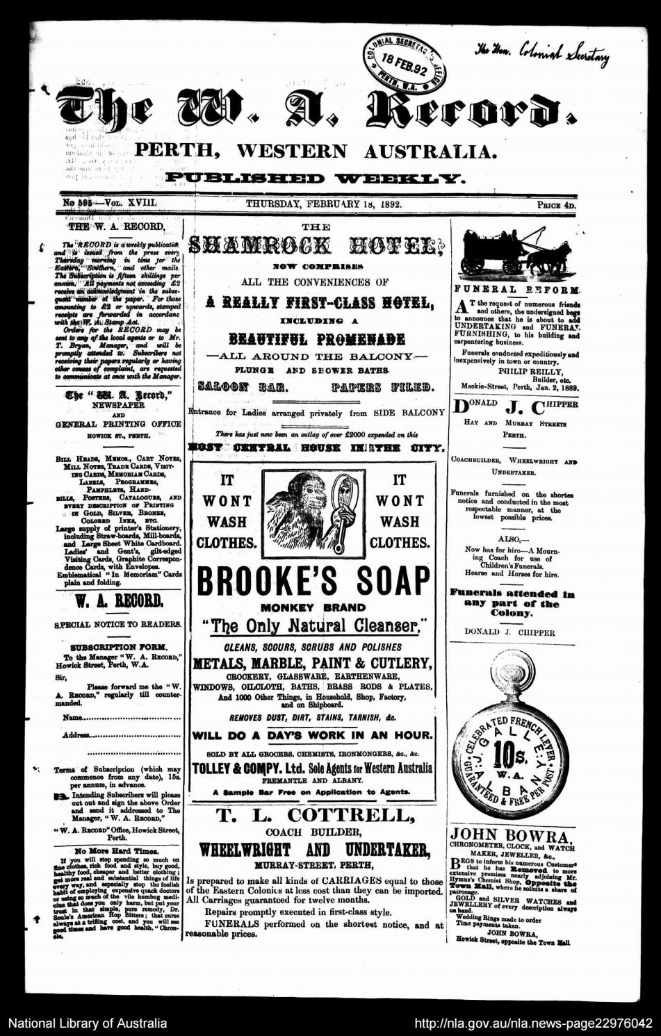 The Record Newspaper 18 February 1892 by The Record Issuu