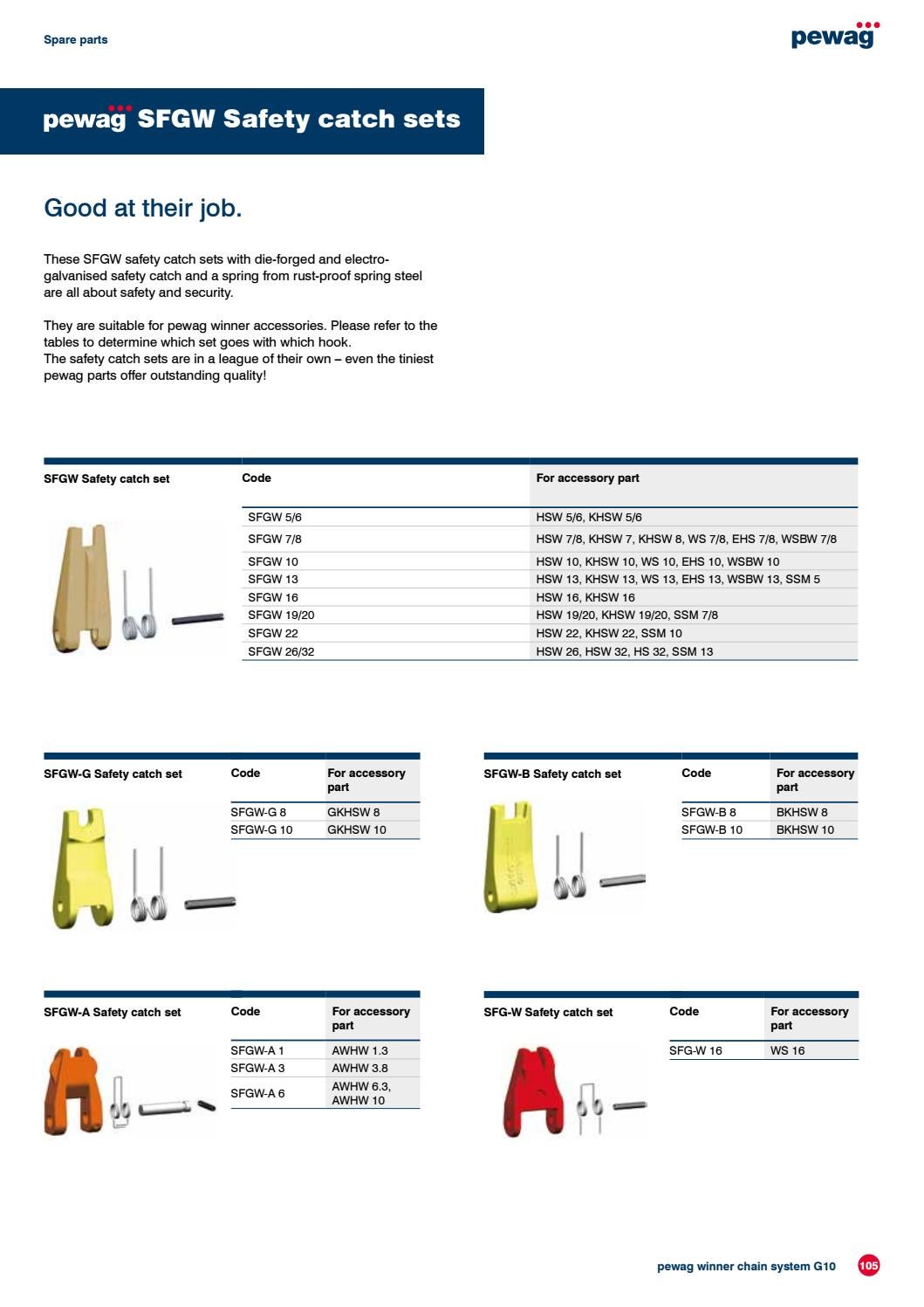 pewag winner Chain system in G10 catalog by pewag Issuu