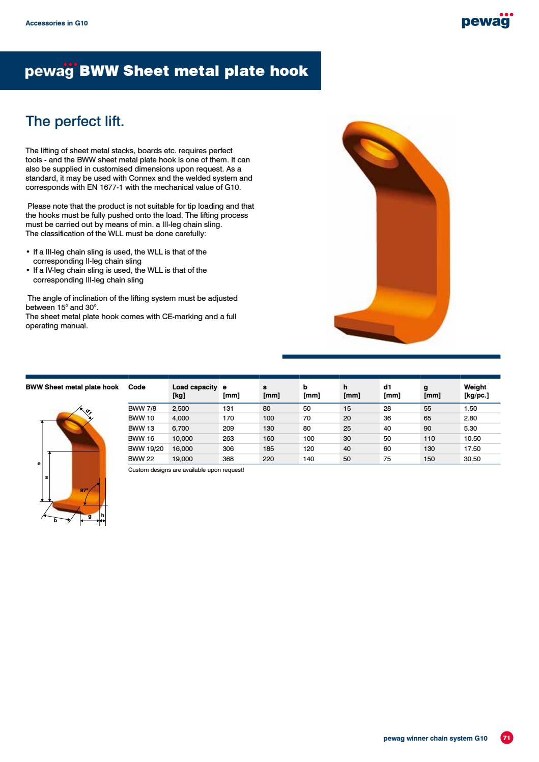 pewag winner Chain system in G10 catalog by pewag Issuu