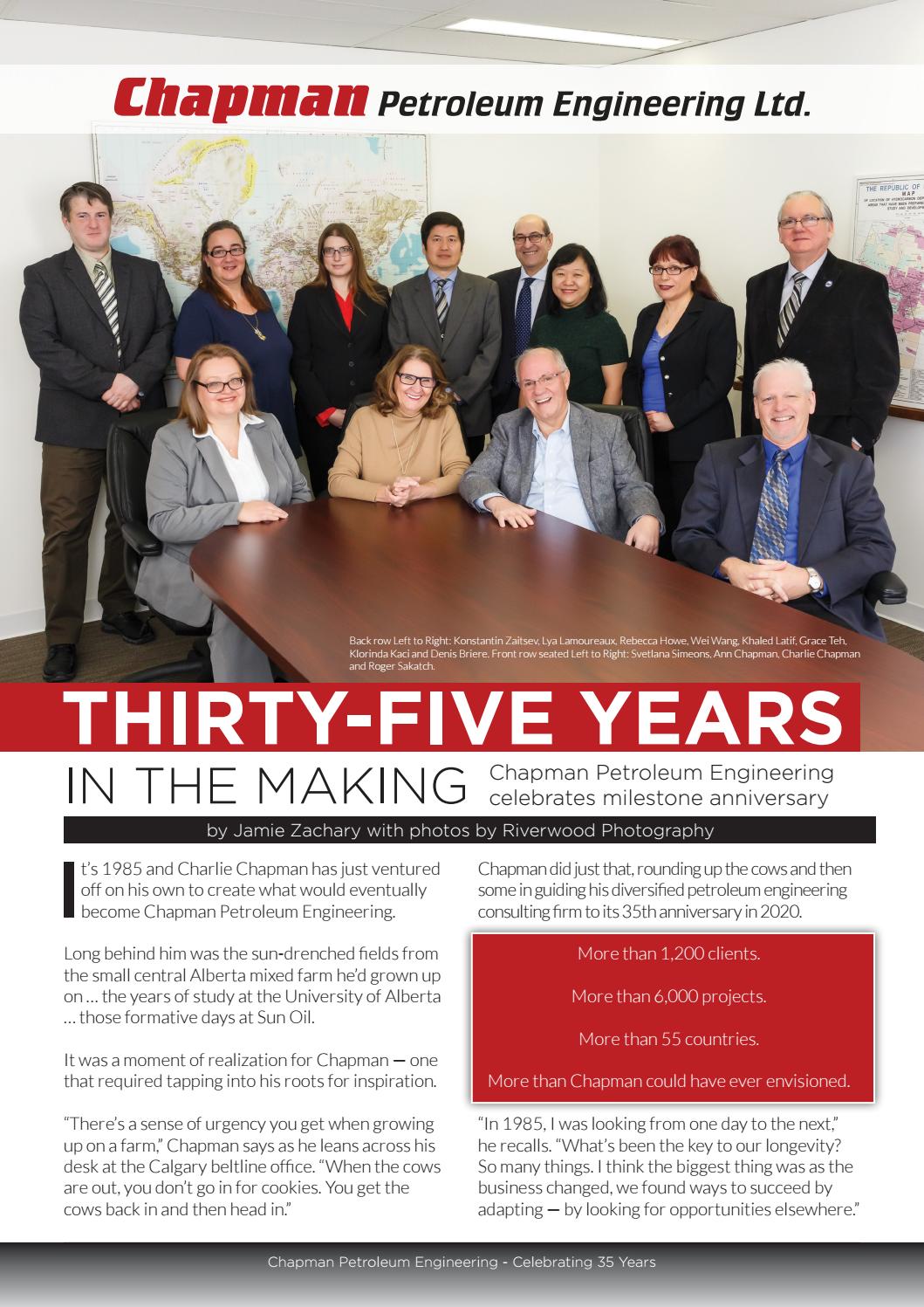 Chapman Engineering Celebrating 35 Ye by Business in Calgary Issuu