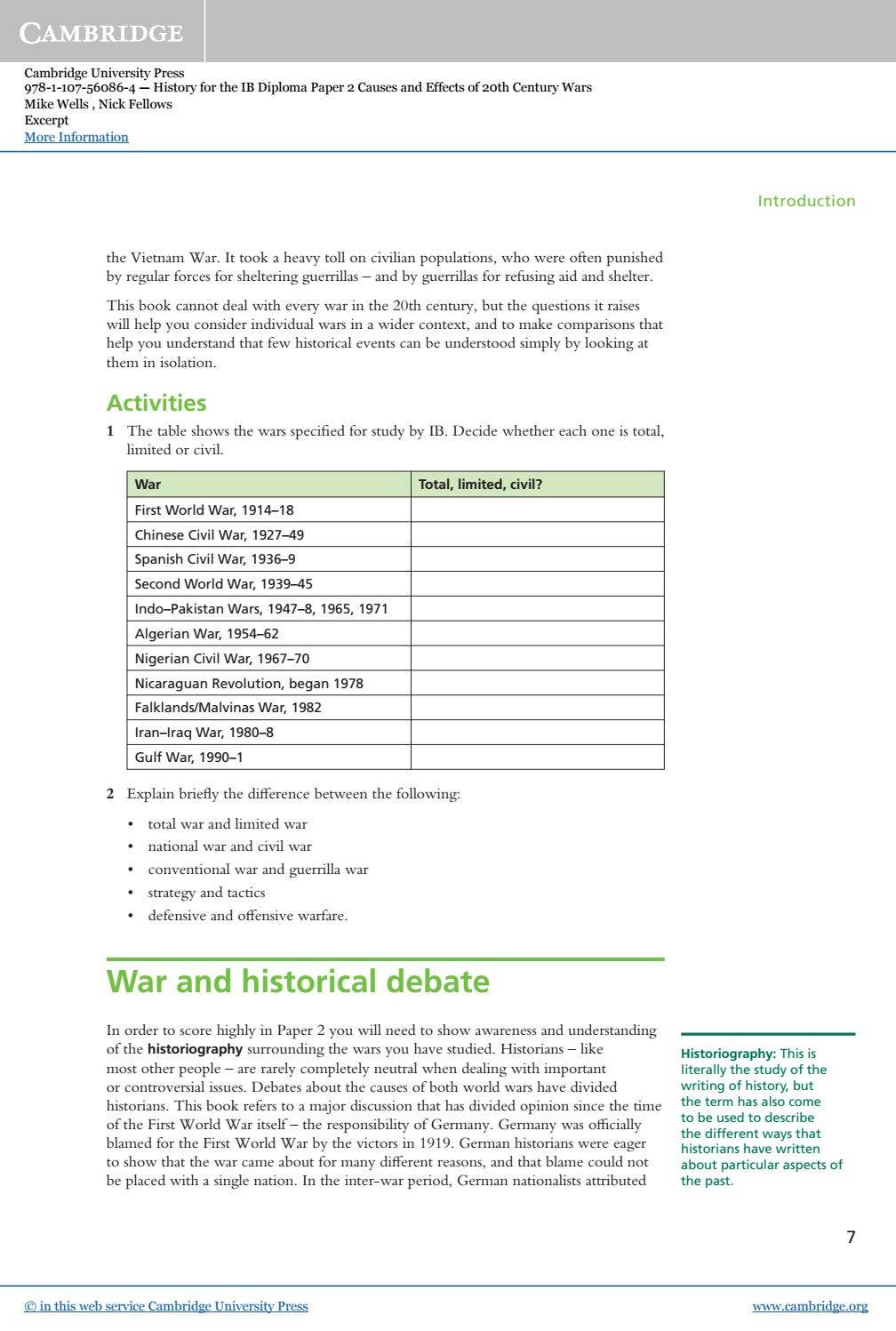 History for the IB Diploma: Paper 2: Causes and Effects of 20th Century ...