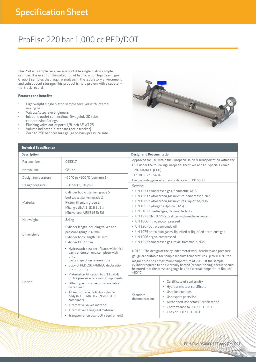 Sampling Cylinder Catalogue by Proserv Issuu