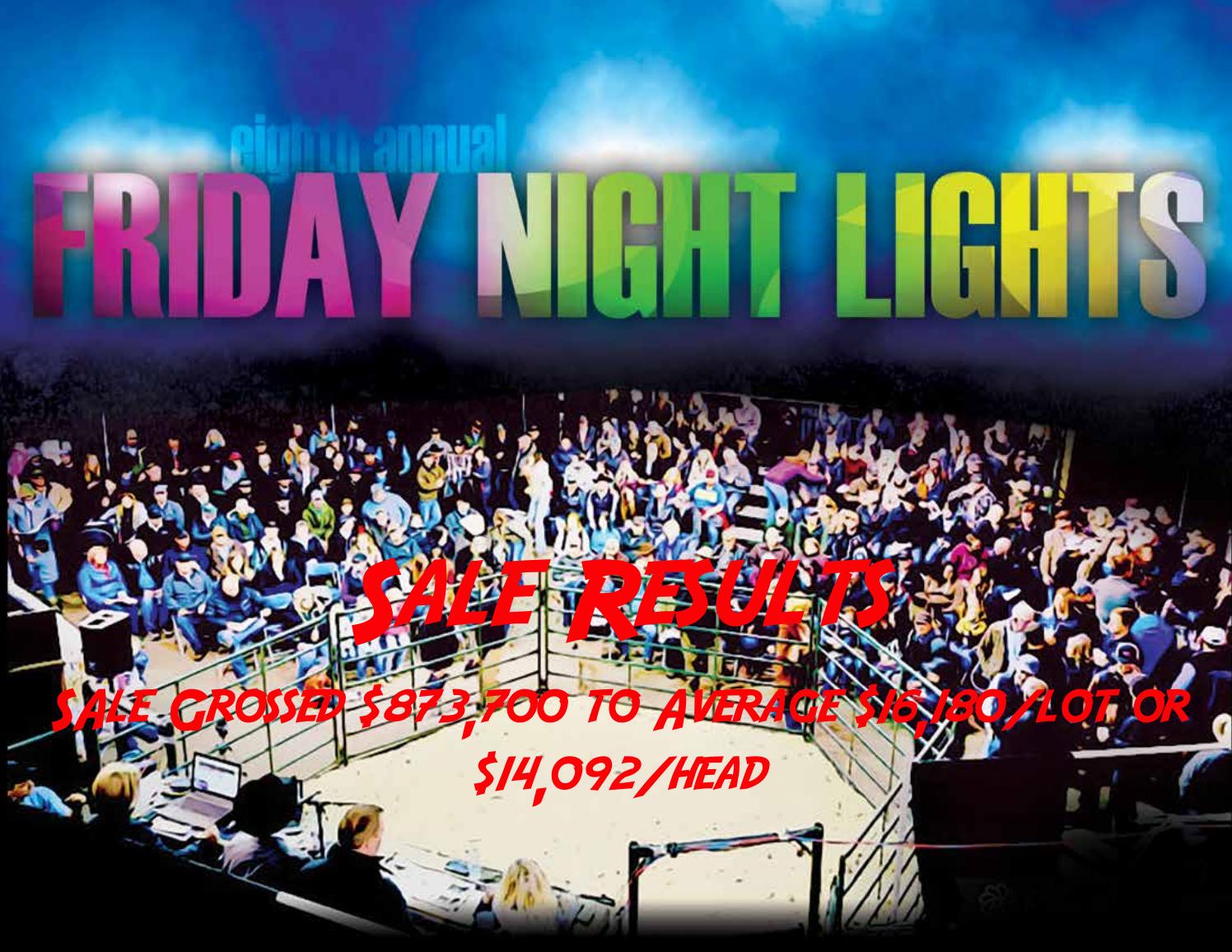 8th Annual Friday Night Lights SALE RESULTS by Bohrson Marketing