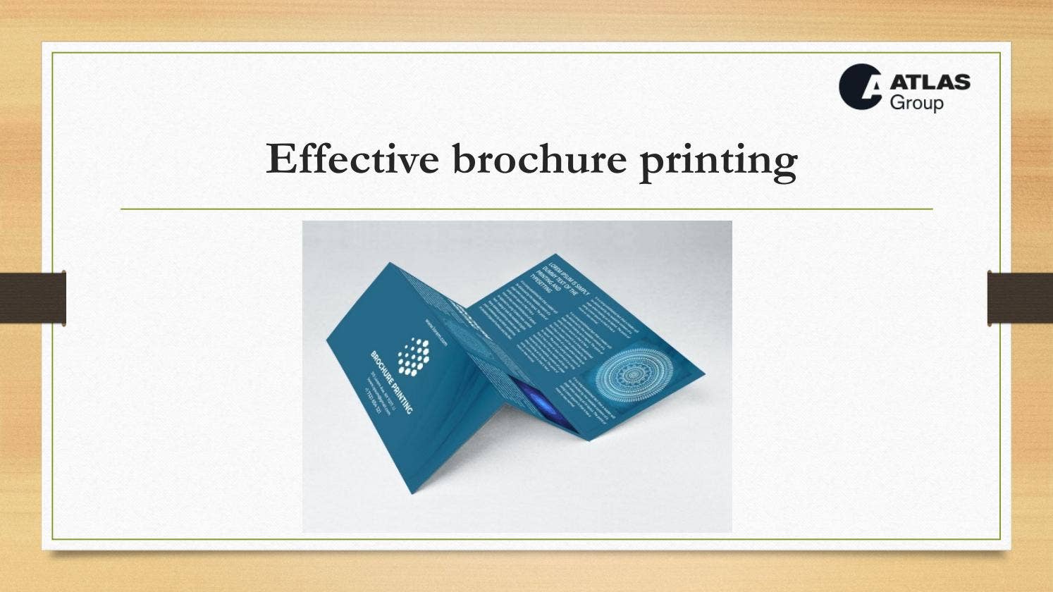 Effective brochure printing by Atlas Printing Group - Issuu