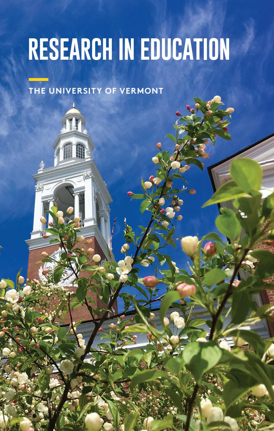 Research in Education at the University of Vermont by University of