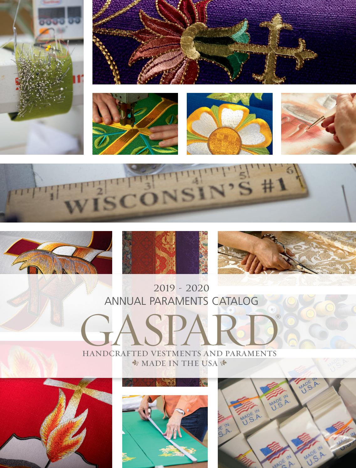 2019 2020 Gaspard Annual Paraments Catalog By Gaspardinc Issuu