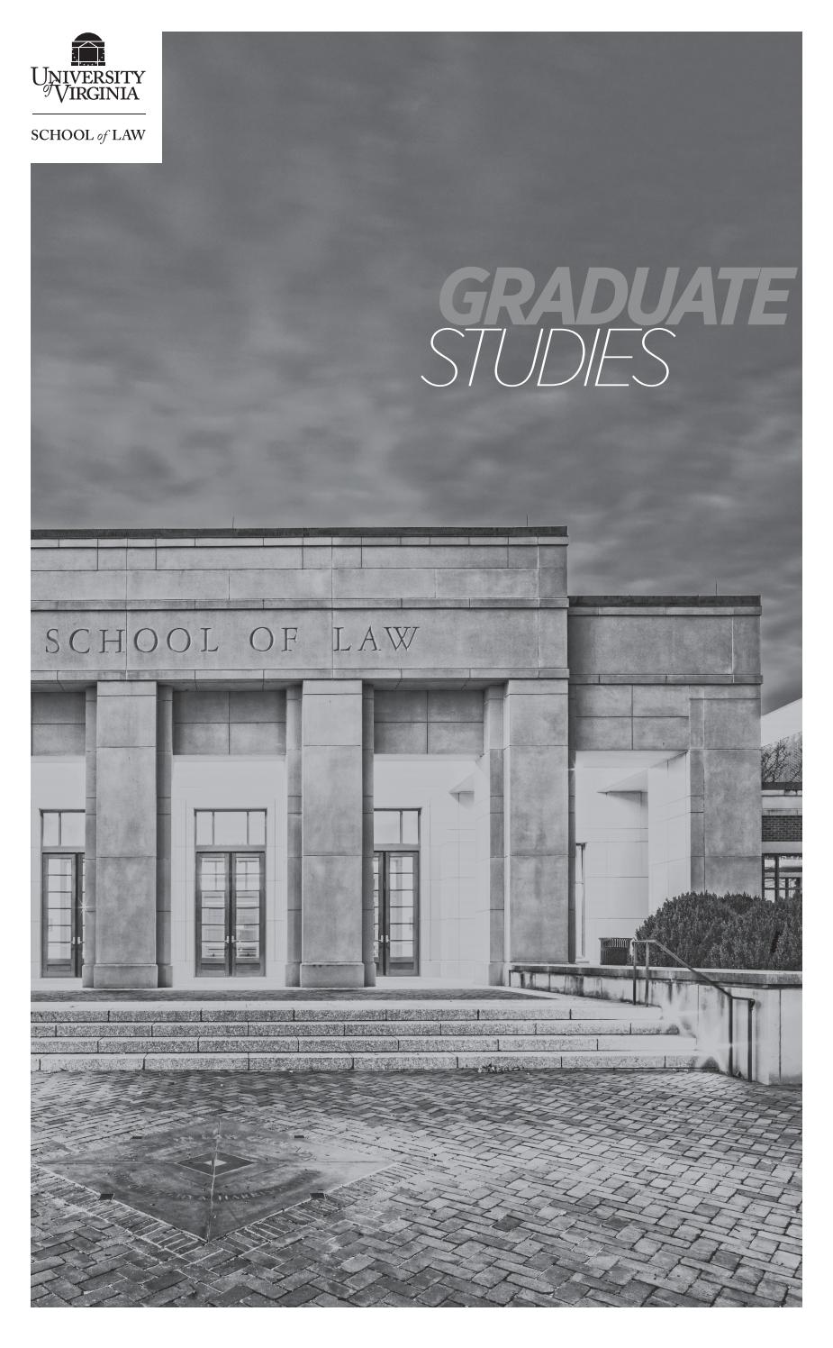 UVA Law Graduate Studies Program Brochure, 2020 by University of