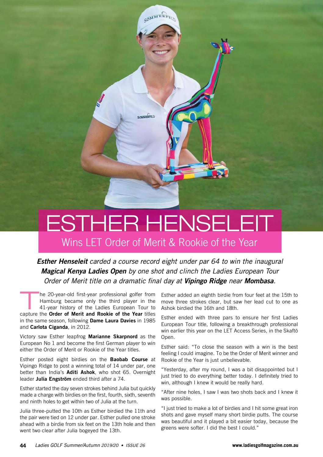 Ladies GOLF Magazine Summer/Autumn 2019/2020 Issue 26 by Cathryn