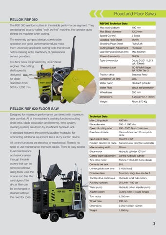 Traxx Road and Floor Saws - 家具目录 Section 第 3 页
