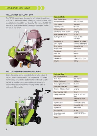 Traxx Road and Floor Saws - 家具目录 Section 第 6 页