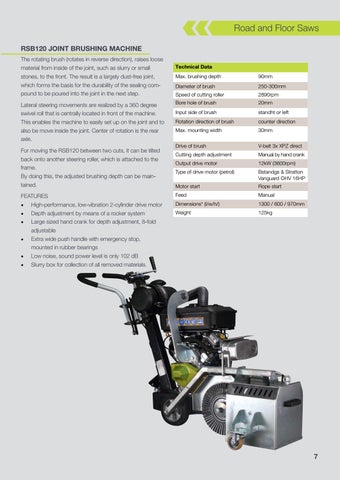 Traxx Road and Floor Saws - 家具目录 Section 第 7 页