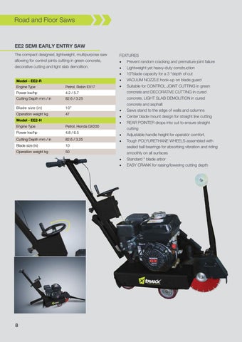 Traxx Road and Floor Saws - 家具目录 Section 第 8 页