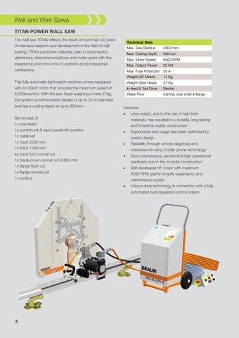 Traxx Wall and Wire Saws - 家具目录 Section 第 4 页