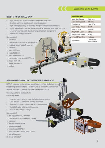 Traxx Wall and Wire Saws - 家具目录 Section 第 7 页