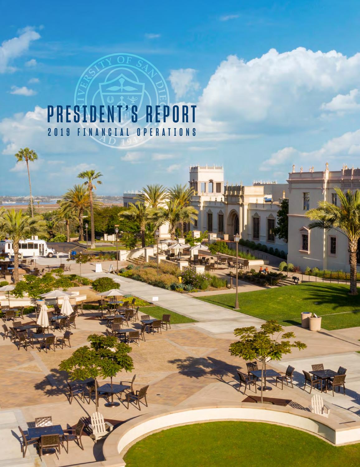 2019 University of San Diego President's Report Financial Operations