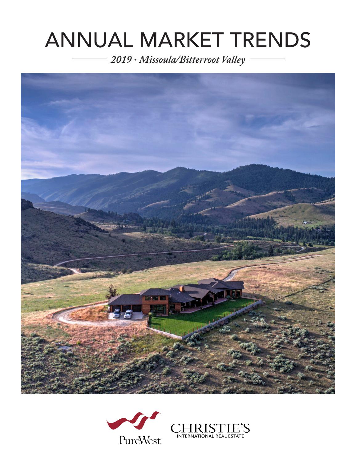 2019 YearEnd Missoula and Bitterroot Montana Market Trend Report by