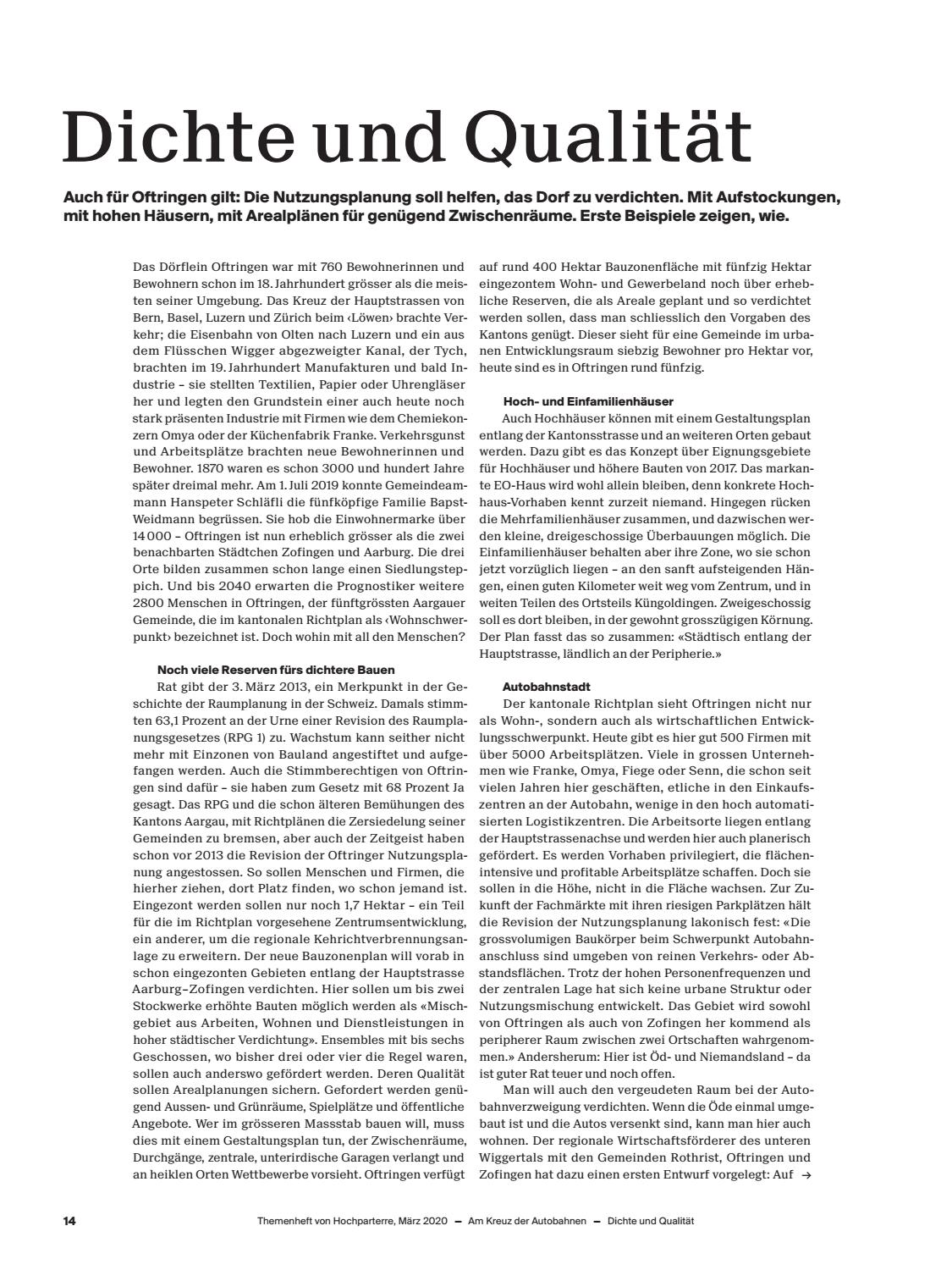 Am Kreuz der Autobahnen by Hochparterre AG - Issuu