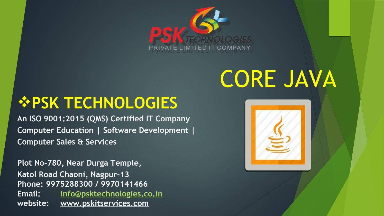 Best Java Programming training in Nagpur by psk itservices - Issuu