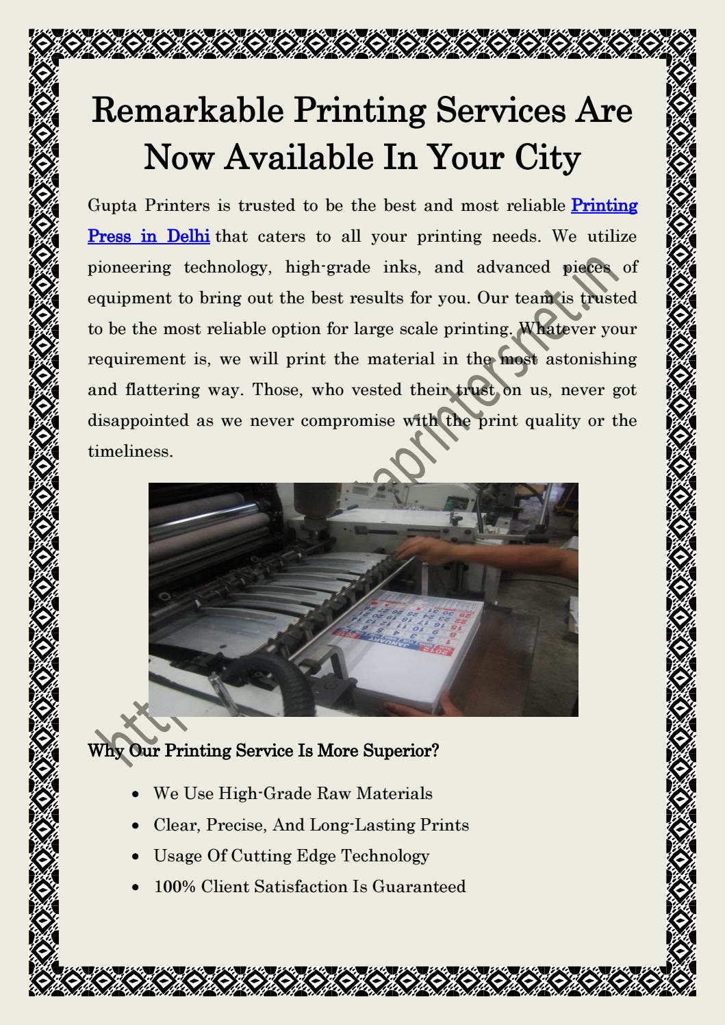 Printing Press in Delhi Call Us 9891225416 by Gupta Printers Issuu